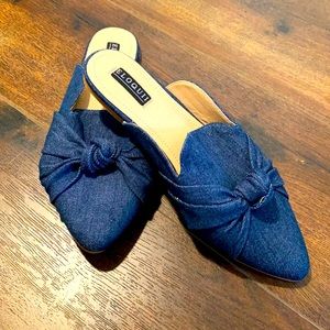 Eloquii slide-on denim shoes- size 10. NWOT